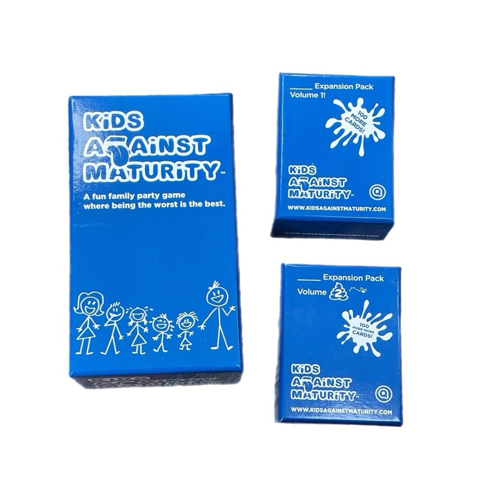 Kids Against Maturity Core Game & Expansion Packs 1-2 Card Cards NEW Gift Family